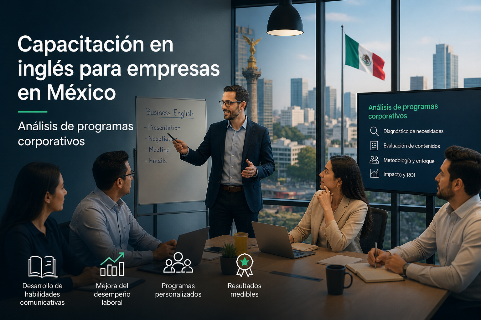 Capacitación en inglés para empresas en México — análisis de programas corporativos